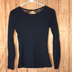 ❤️Black Back Lace Long sleeve shirt